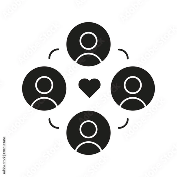 Fototapeta Charity - thin line vector icon set.