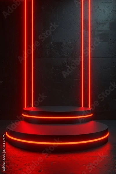 Fototapeta Red Light on Top of Stand