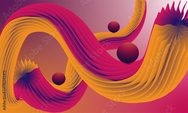 Obraz Colorful abstract fluid background .