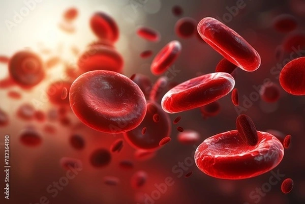 Fototapeta Microscopic View of Cholesterol Crystals Forming in the Bloodstream, Illustrating the Chaotic Formation Process.