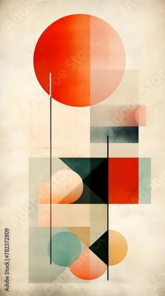 Fototapeta Elegant Minimalist Abstract Composition Generative AI