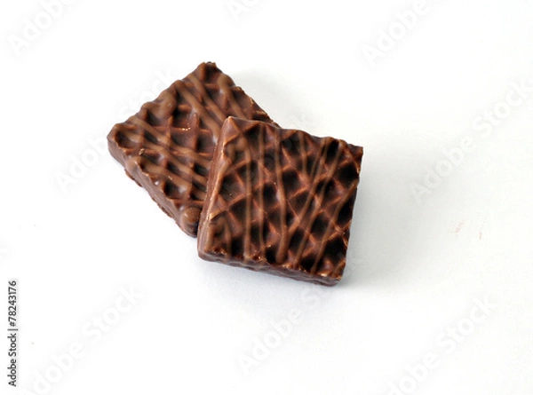 Fototapeta sweets of dark chocolate