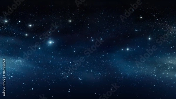Fototapeta A serene starry night sky depiction, with delicate cloud formations hinting at the vastness of the universe