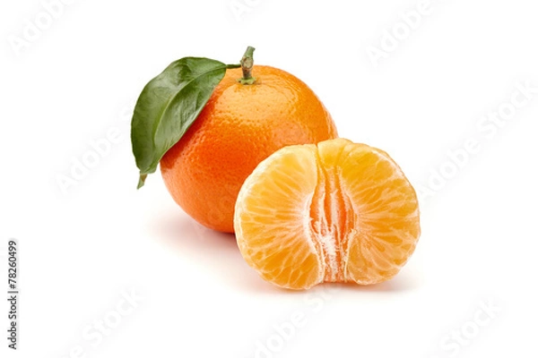 Obraz mandarines on white background