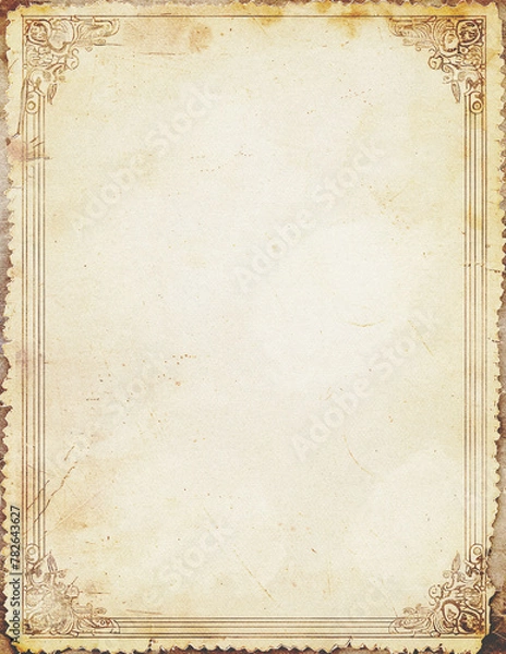 Fototapeta Old paper background with frame