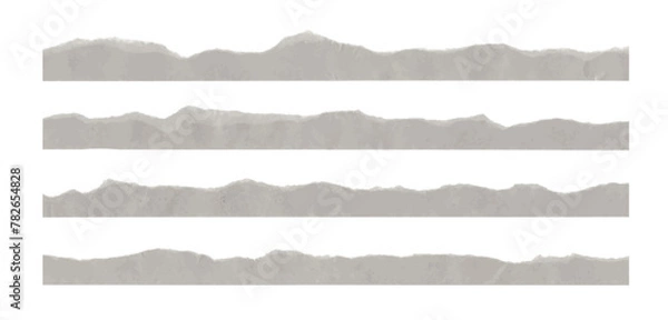 Obraz 破れた紙のリアルなベクター素材セット