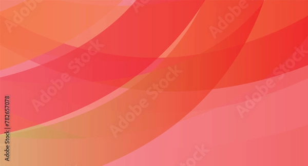 Obraz abstract red and orange and pink geometric waves banner