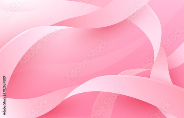 Fototapeta Abstract ribbon design with pink color background. Modern and beauty vector illustration template for banner or poster. 