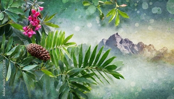 Obraz pine branches with cones