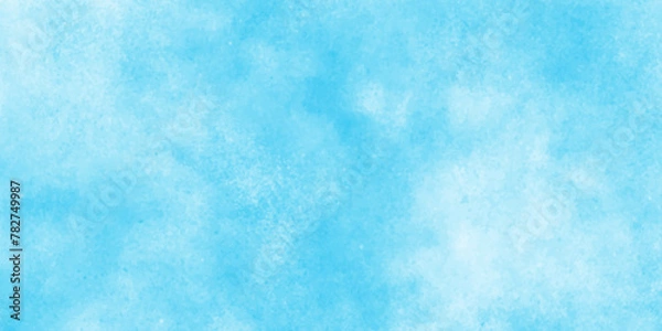 Fototapeta blue watercolor abstract sky blue background, soft cloudy watercolor abstract painting background,  gradient light sky blue shades grunge cloudy watercolor background on white paper texture.