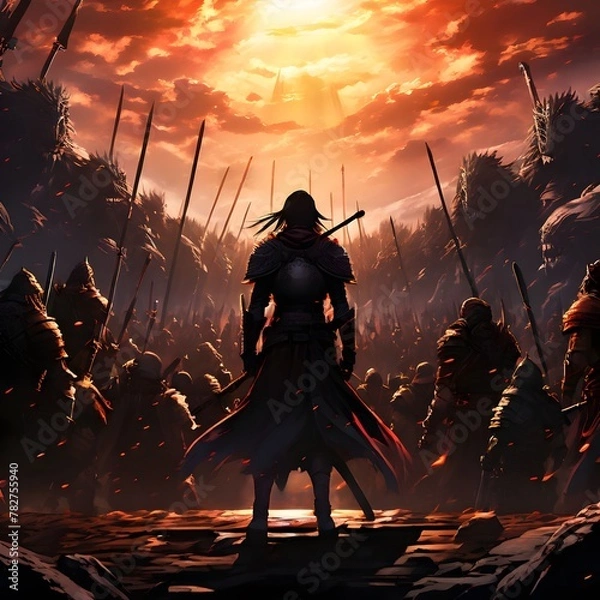 Obraz fantasy warrior with sword