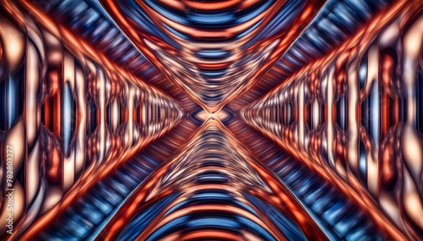 Obraz red and blue abstract