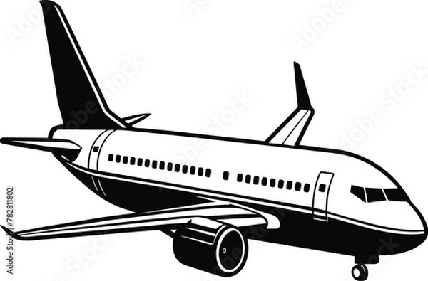 Obraz Boeing-737 max delta Silhouette Vector 
