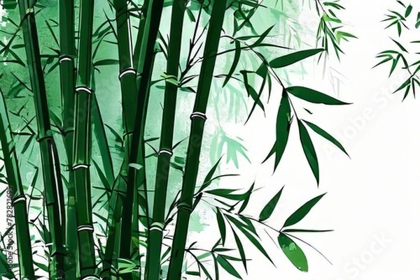 Fototapeta bamboo forest, capturing the elegance of the tall stalks and the intricate patterns of their naturally