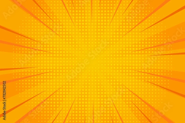 Obraz Comic abstract orange background