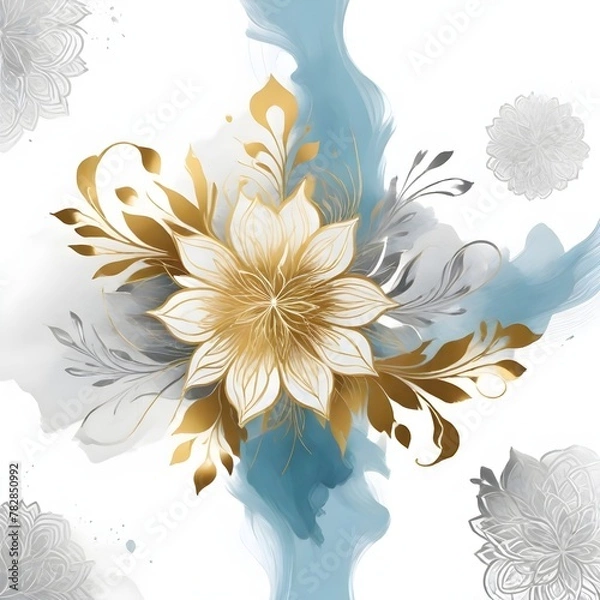 Fototapeta abstract floral background with flowers