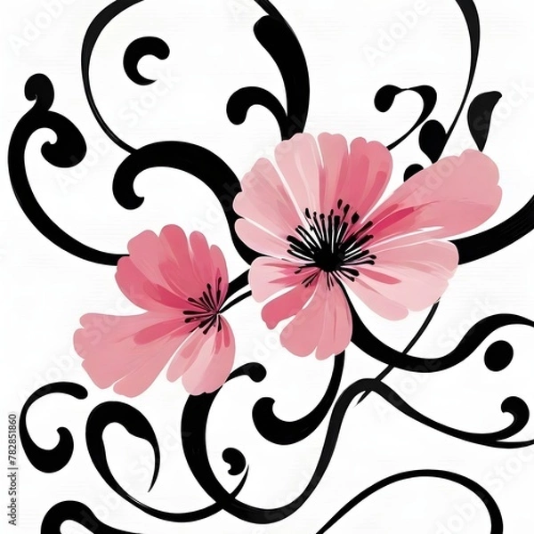 Fototapeta background with flowers