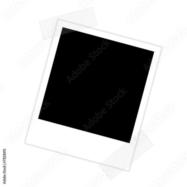 Fototapeta sofortbild blanko schwarz