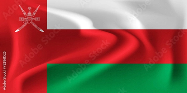 Fototapeta Oman flag illustration image 