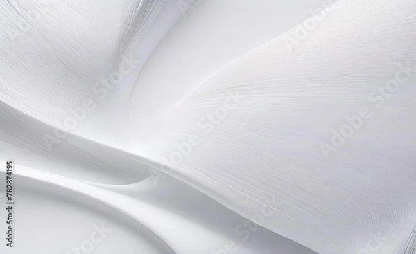 Fototapeta デザインパンフレット、ウェブサイト、チラシ用の抽象的な白モノクロベクトルの背景。証明書、プレゼンテーション、ランディング ページ用の幾何学的な白い壁紙