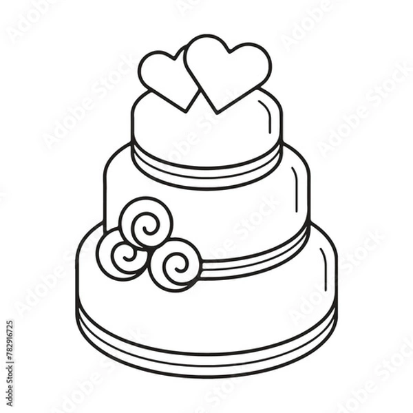 Obraz wedding cake vector