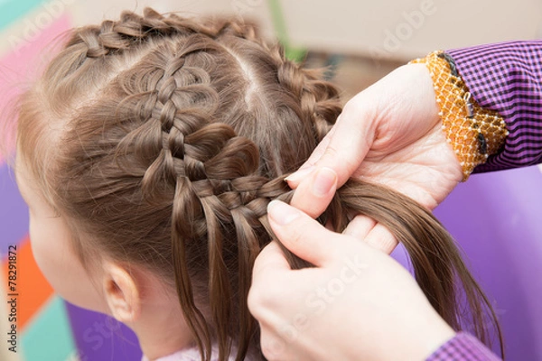 Obraz braid hairstyle whimsical child