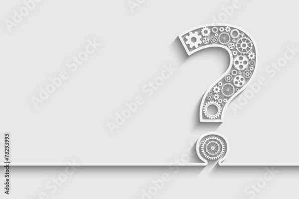 Obraz Znak zapytania z biegów