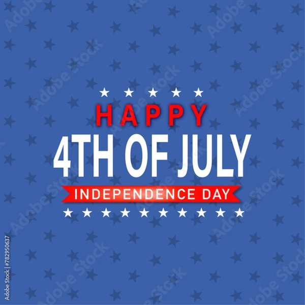 Obraz 4 of july happy independence day vector illustration design	