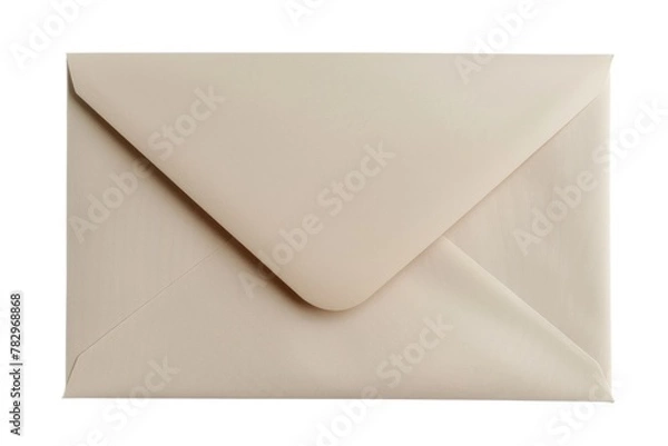 Fototapeta A simple open envelope on a plain white background. Ideal for business or communication concepts