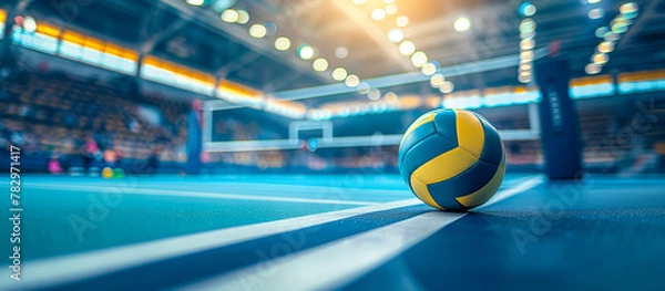 Obraz volleyball in blur modern court concept background