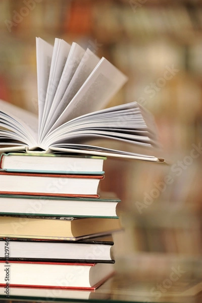 Fototapeta books in library