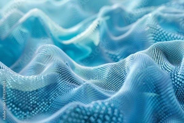 Fototapeta Close-up of Artistic rendering of breathable fabric technology with moisture wicking and air permeability features.
