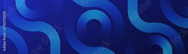Obraz Blue abstract background. Geometric lines pattern. Modern shiny blue gradient lines. Futuristic technology graphic design. Suit for business, cover, header, wallpaper, corporate, website, flyer