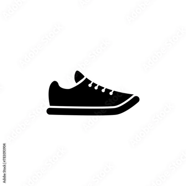 Obraz Bowling Shoes flat vector icon. Simple solid symbol isolated on white background