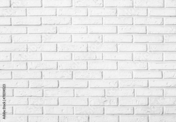 Obraz biały ceglany mur w tle