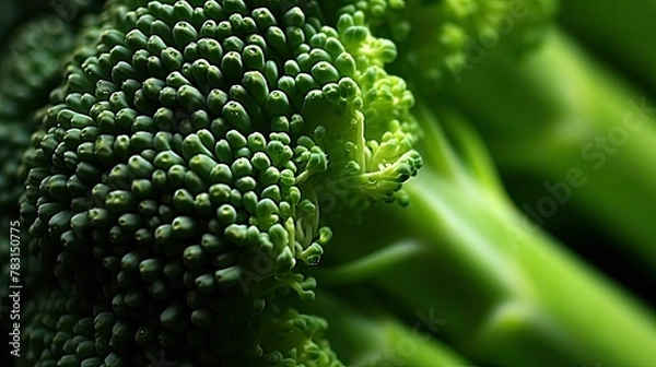 Fototapeta close slice broccoli fresh