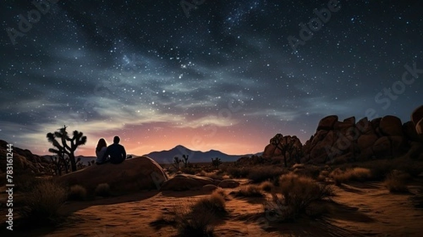 Fototapeta sky joshua tree stars