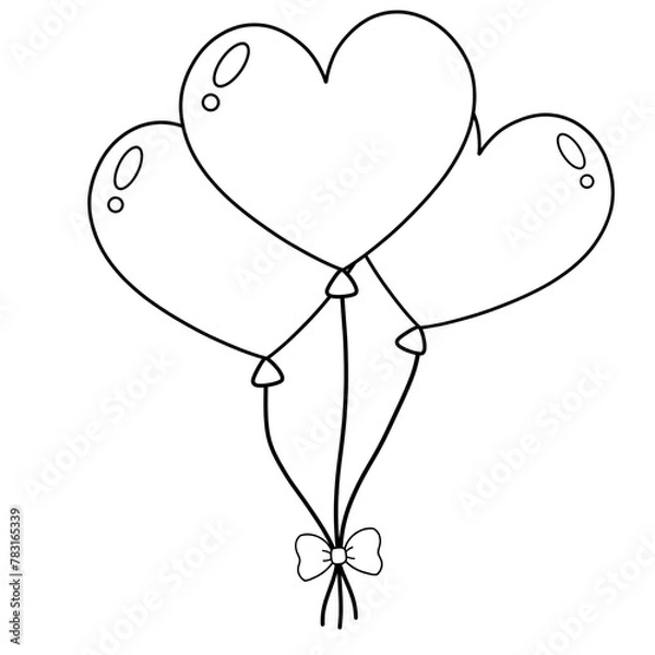 Obraz heart shaped balloons