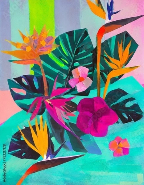 Obraz flowers and leaves