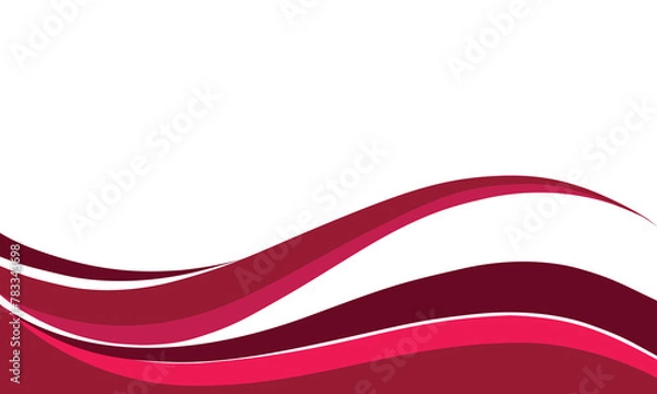 Fototapeta Tyrian Purple, Burgundy, Jazzberry Jam and white abstract wavy background vector isolated illustration design for banners and posters