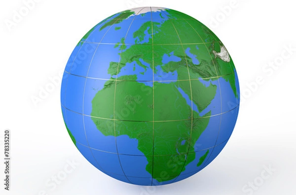 Fototapeta Earth globe, side of Africa