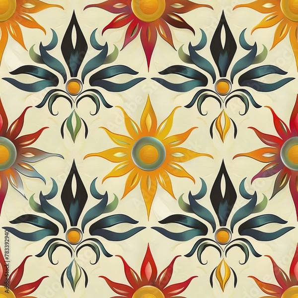 Fototapeta Abstract Seamless Patterns for Creative Backgrounds and Textile Designs