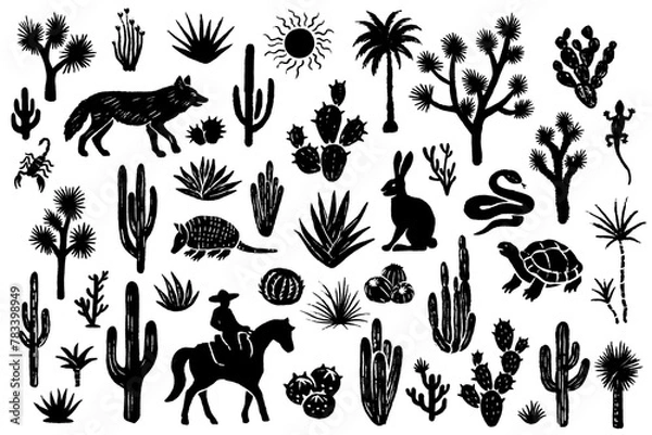 Obraz Vintage Desert Illustrations