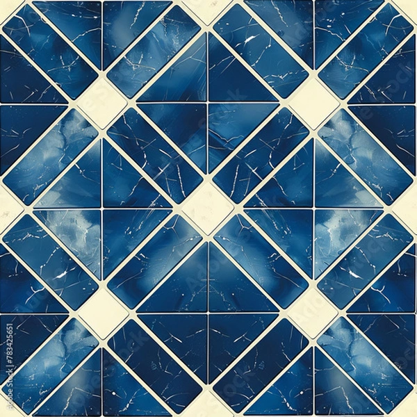 Fototapeta Solar Panel-Inspired Tile Design for Sustainable Architecture and green Energy, seamless pattern