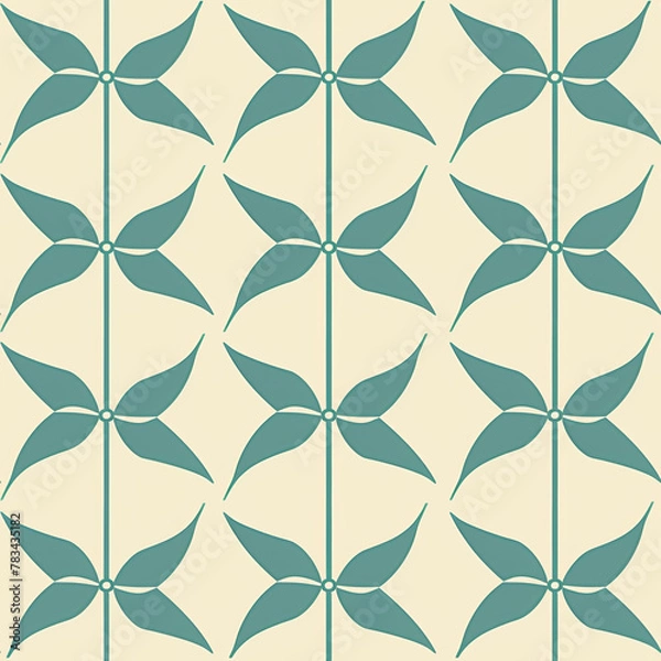 Fototapeta Frameless Wind Turbine Tile Pattern for Renewable Energy Design
