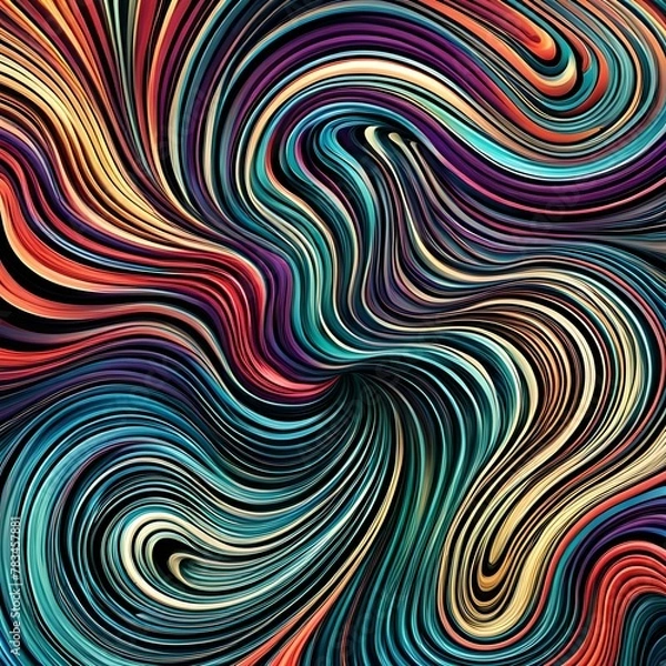 Fototapeta Dynamic Swirl Abstract Background Pattern"