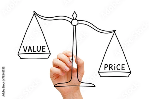 Obraz Price Value Scale Concept