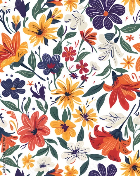 Fototapeta 꽃 패턴