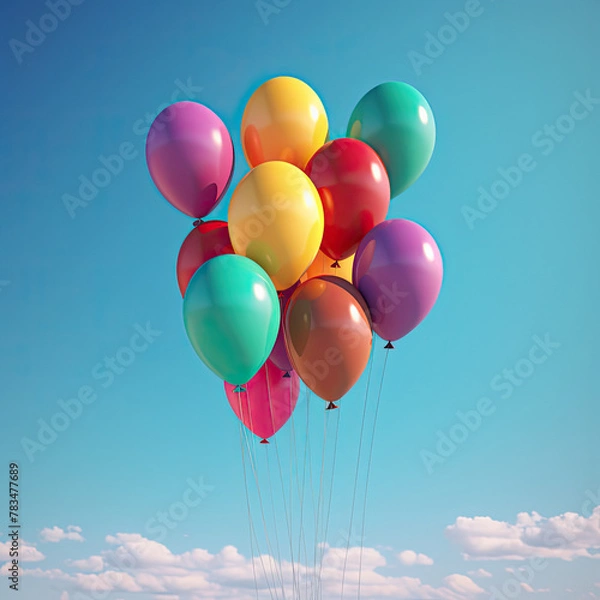 Fototapeta colorful balloons in sky