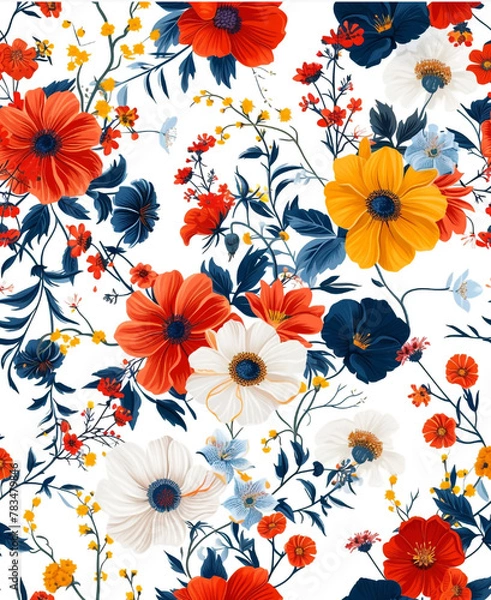 Fototapeta 꽃 패턴